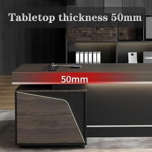 Modern L-Shape Office Desk with Storage and Cabinet Executive Desk – Bild 4