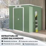 Outsunny Caseta de Jardín 213x130x172 cm - Image 4