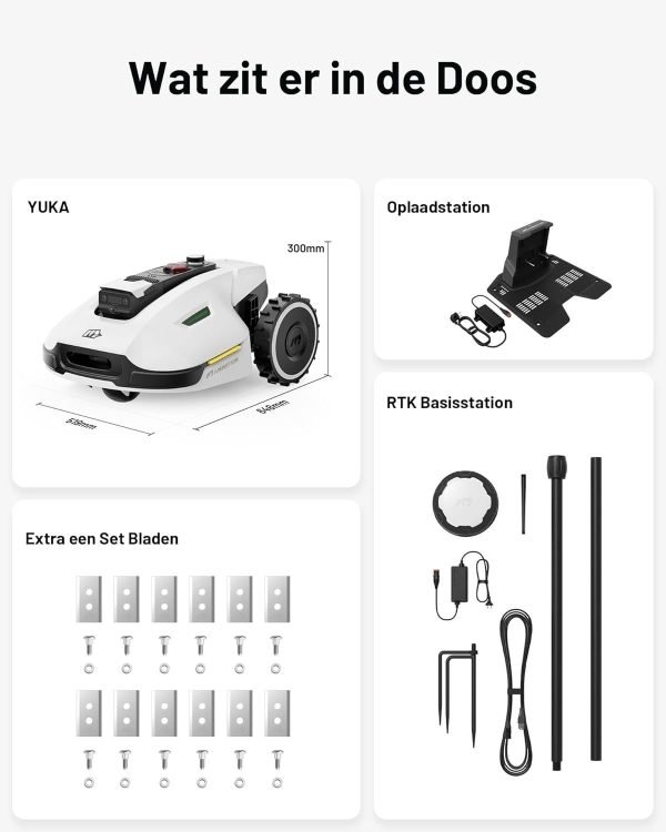 MAMMOTION YUKA 1000 + veegmachinekit + extra 4,5 Ah accu – Bild 3