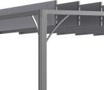 Outsunny Cenador de jardín 4x3 M con Diseño de Lamas superior – Bild 2
