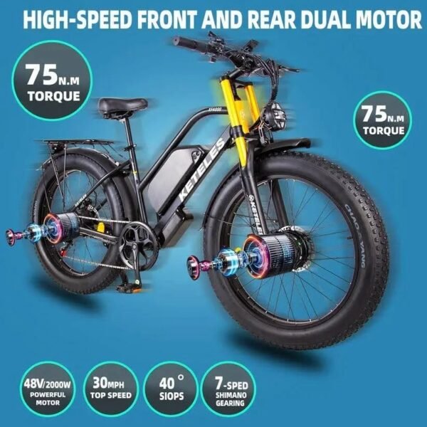 KETELES XF4000 Dual Motor Electric Bike - Afbeelding 2